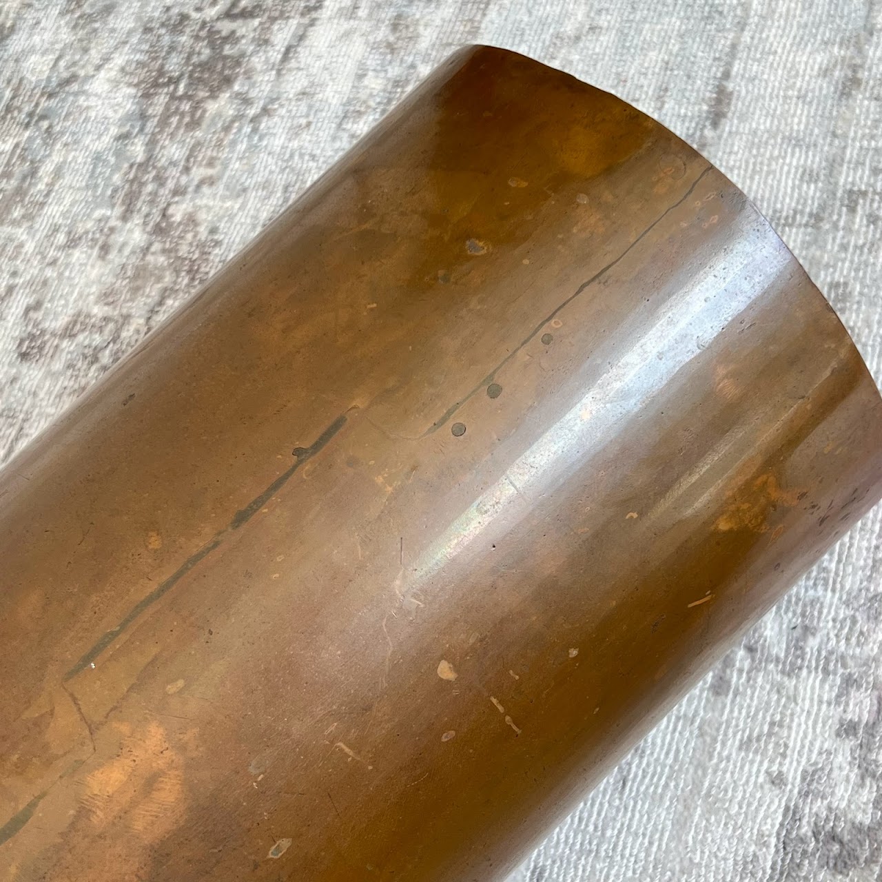 Copper Cylinder Large Vintage Vessel