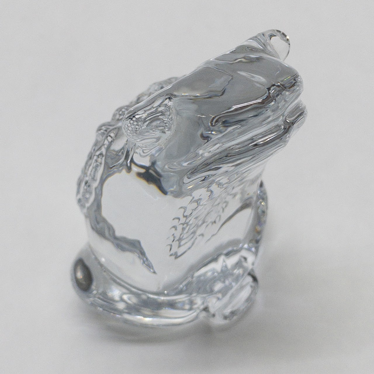 Art Glass Frog Signed Figurine