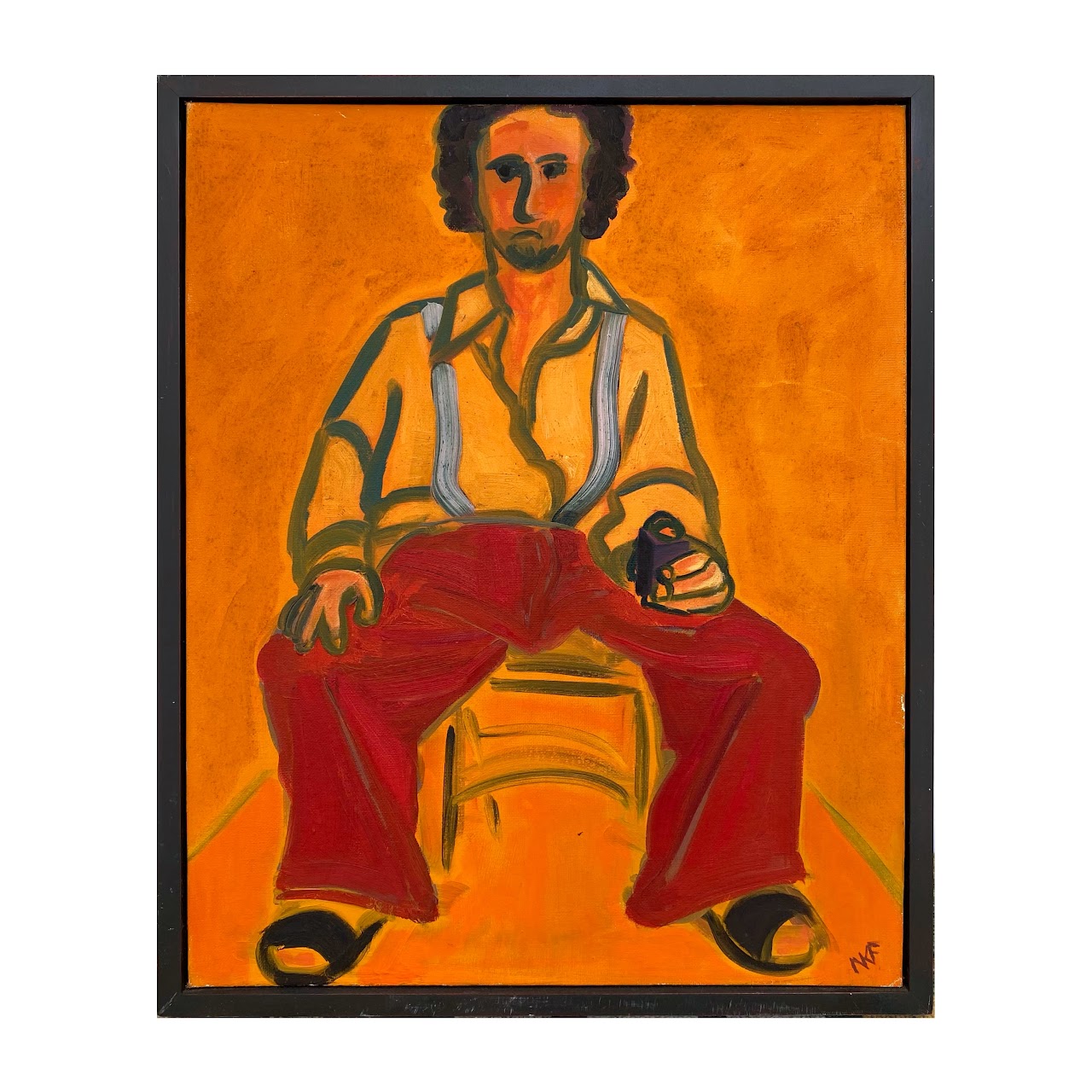 Seated Figure Contemporary Oil Painting