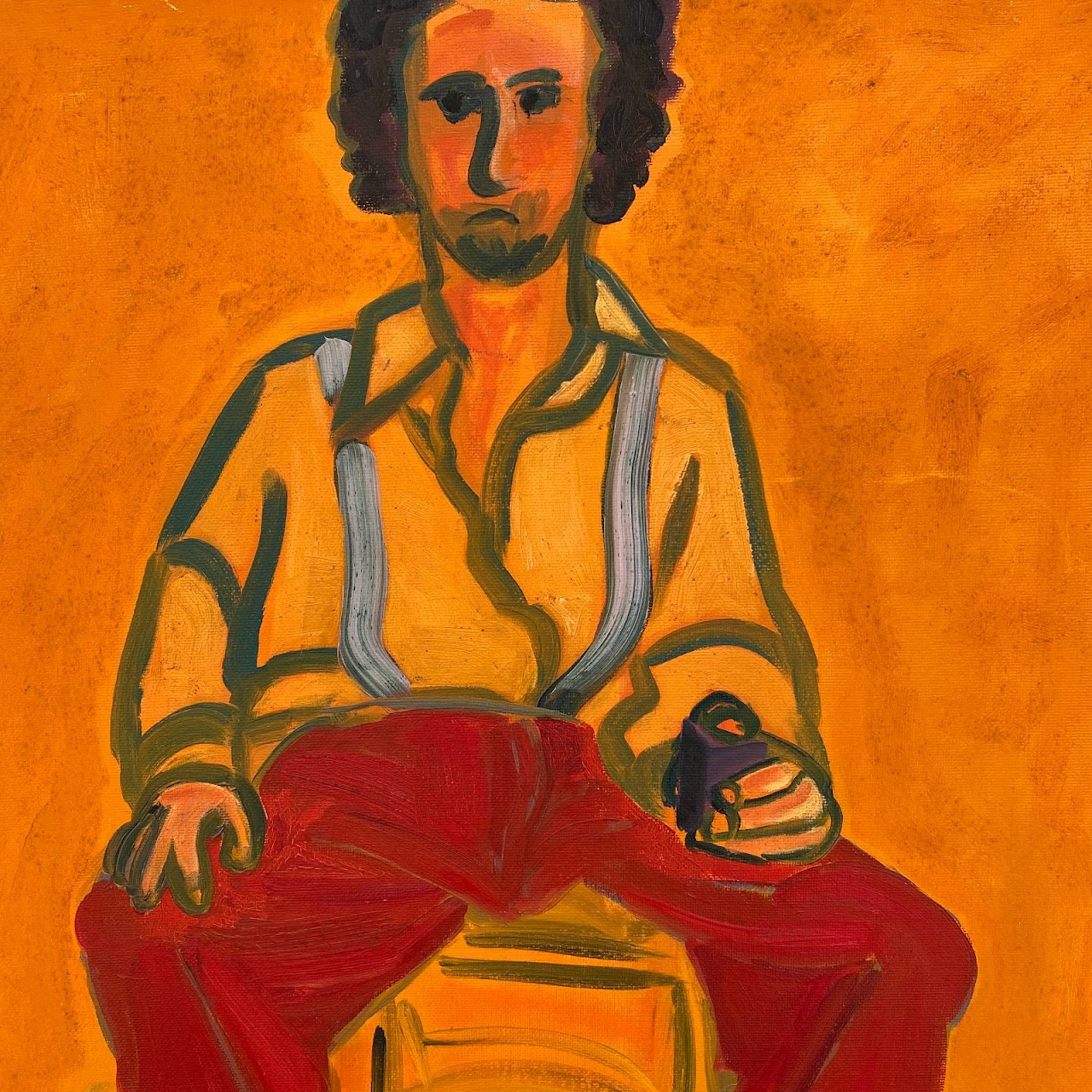 Seated Figure Contemporary Oil Painting