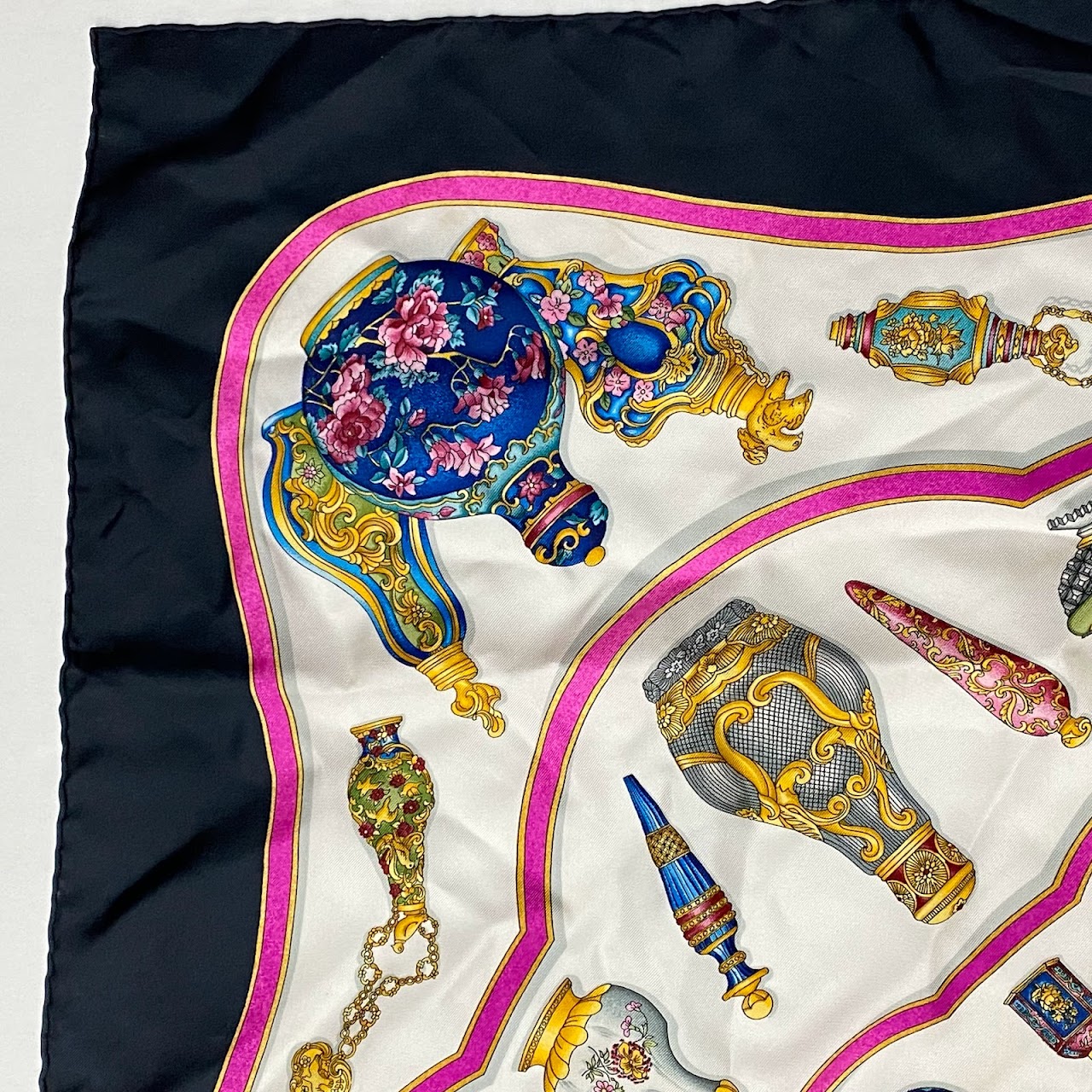 Hermès Qu'importe Le Flacon Silk Scarf 90