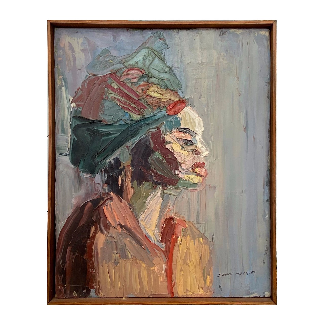 Irene Moshief Signed Oil Portrait Painting