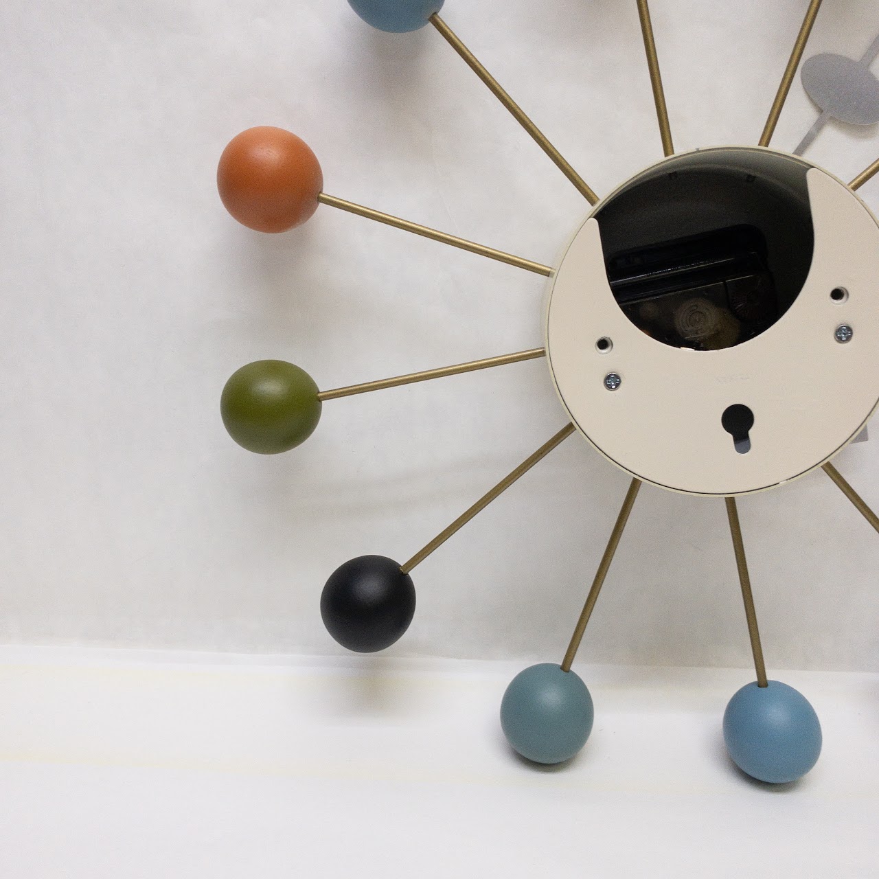 George Nelson Style Mid Century Inspired Wall Clock