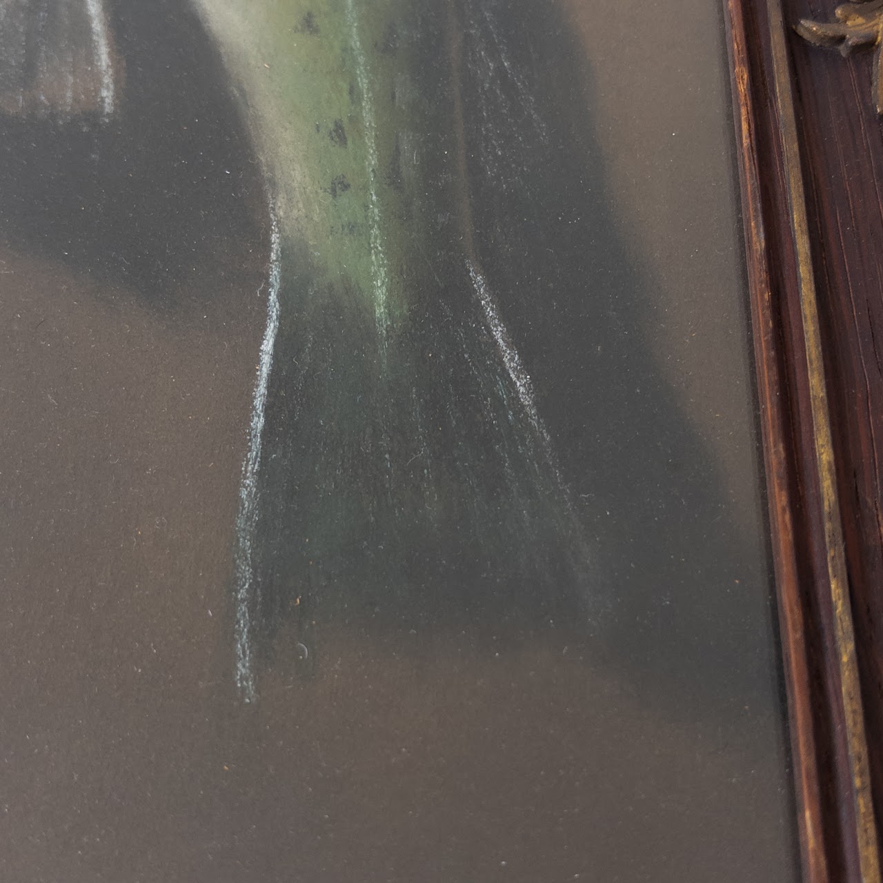 Chandler Signed Early 20th C. Fish Pastel Drawing