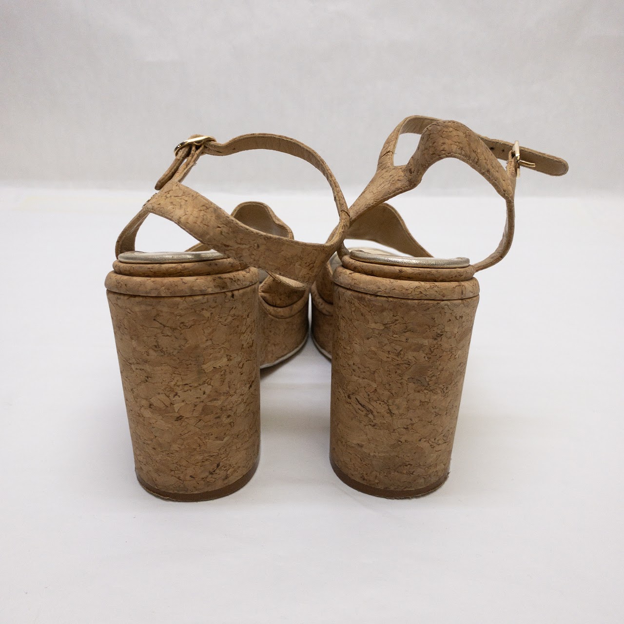 Chanel Cork Wedge Platform Sandals