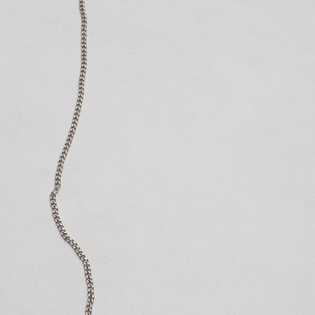 14K White Gold Chain Choker Necklace