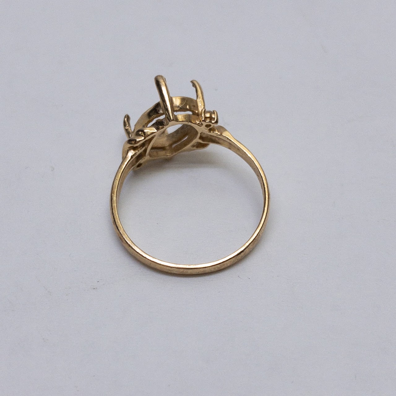 14K Gold, Diamond, and Missing Stone Ring