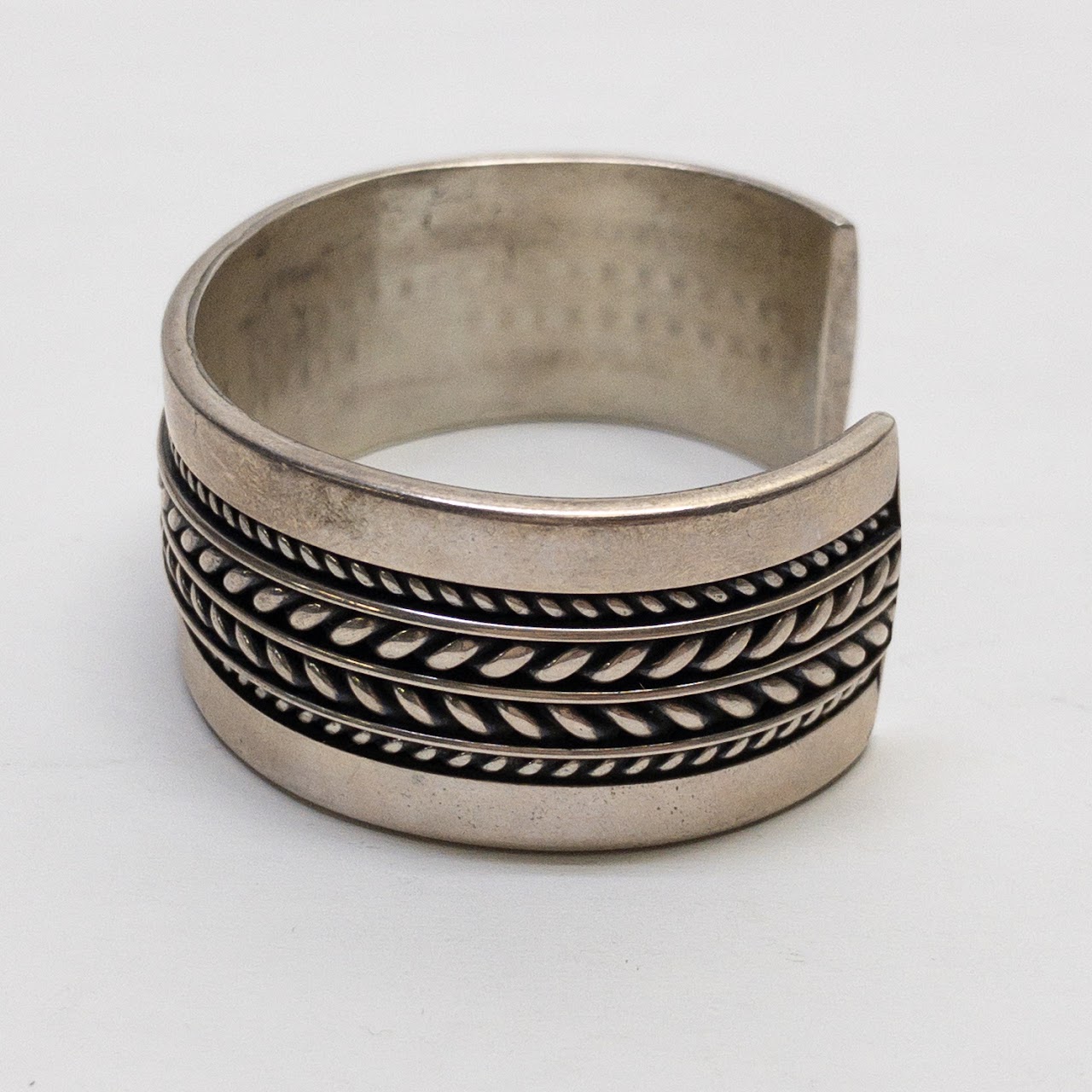 Sterling Silver Vintage Navajo Tom Hawk Cuff Bracelet