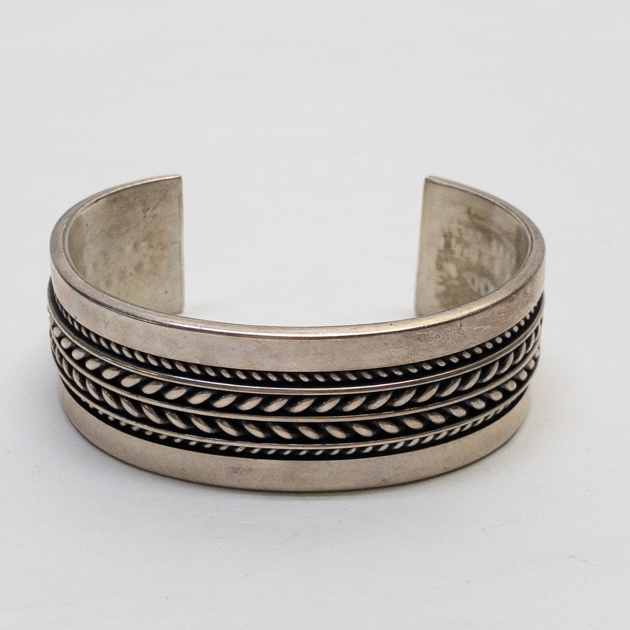 Sterling Silver Vintage Navajo Tom Hawk Cuff Bracelet