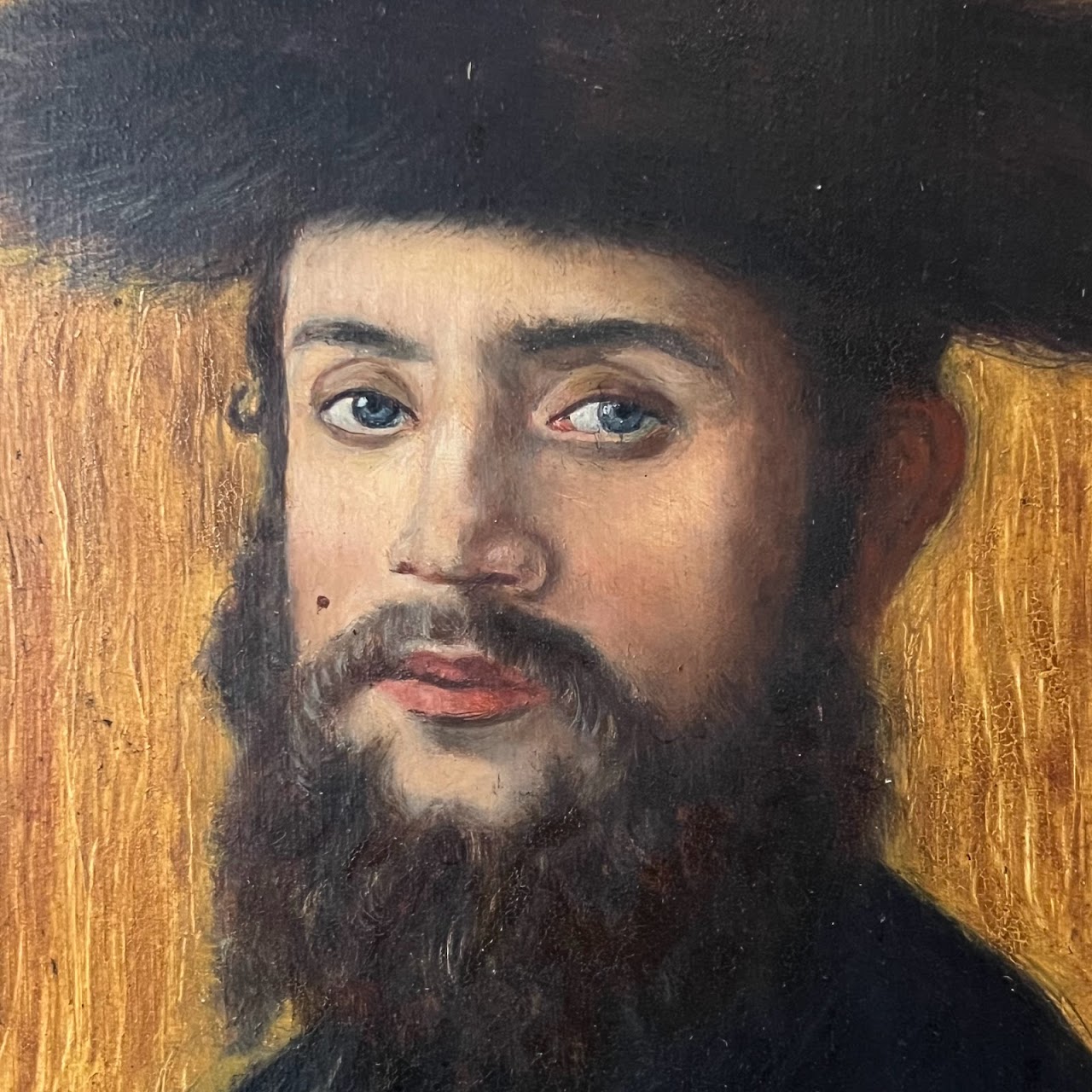 Casper Mine Signed Judaica Oil Portrait Painting