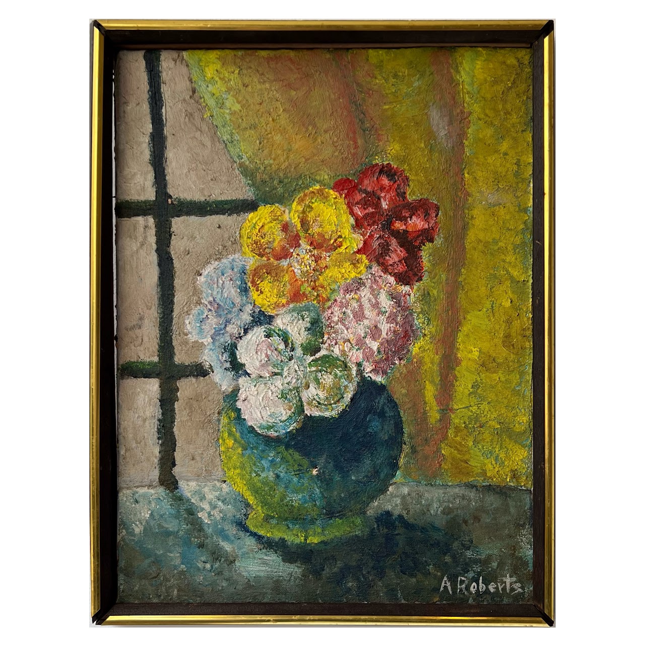 A Roberts Signed Still Life Oil Painting