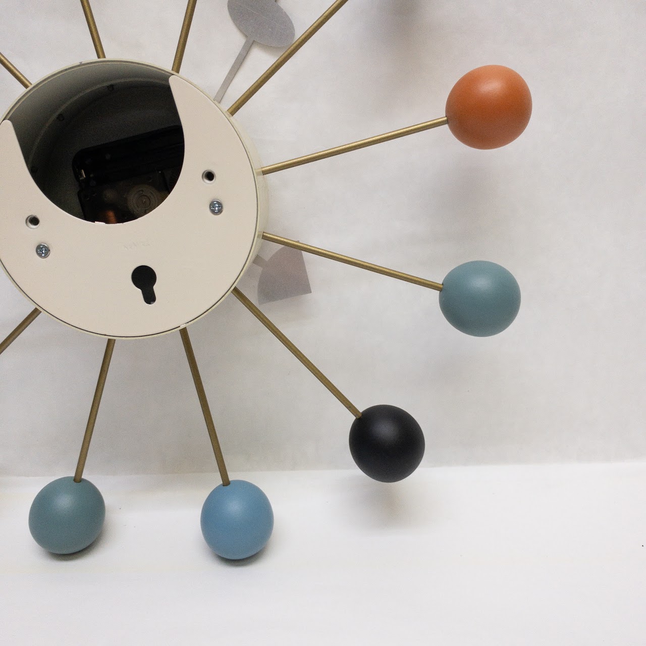 George Nelson Style Mid Century Inspired Wall Clock