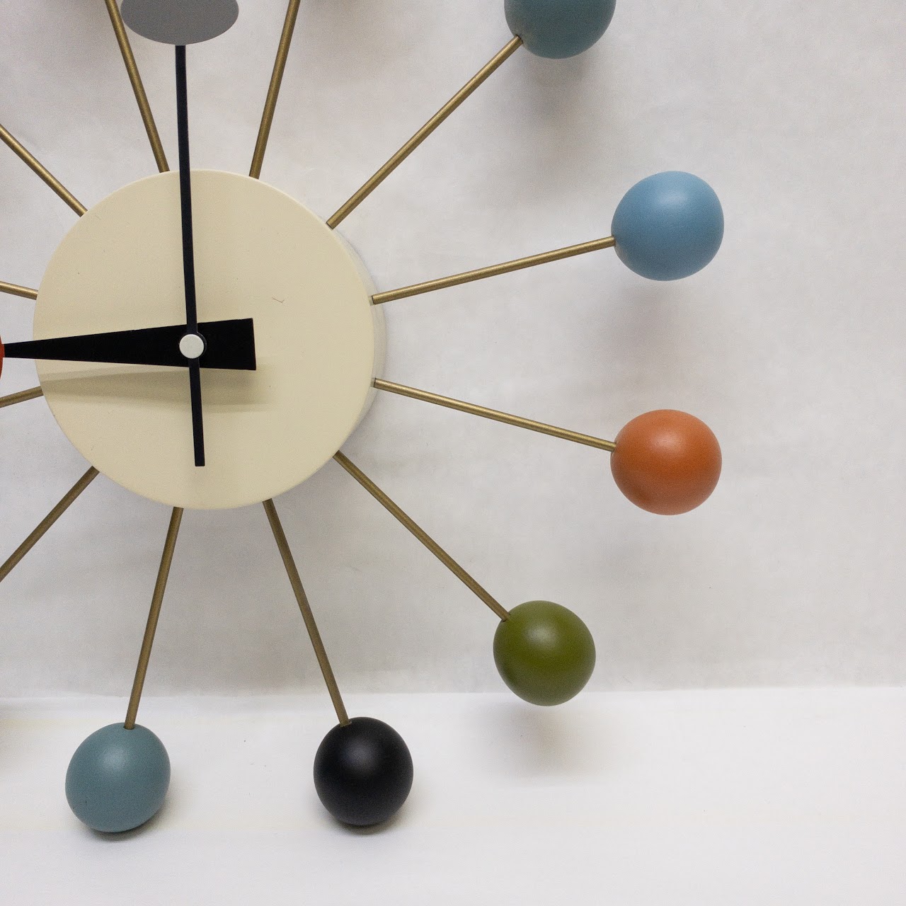 George Nelson Style Mid Century Inspired Wall Clock