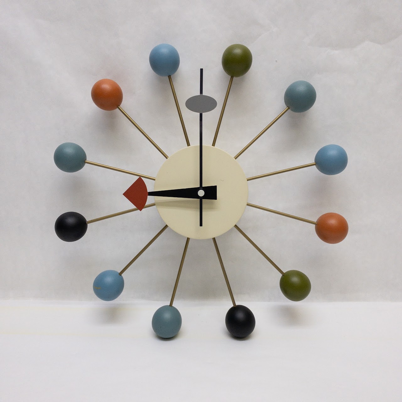 George Nelson Style Mid Century Inspired Wall Clock