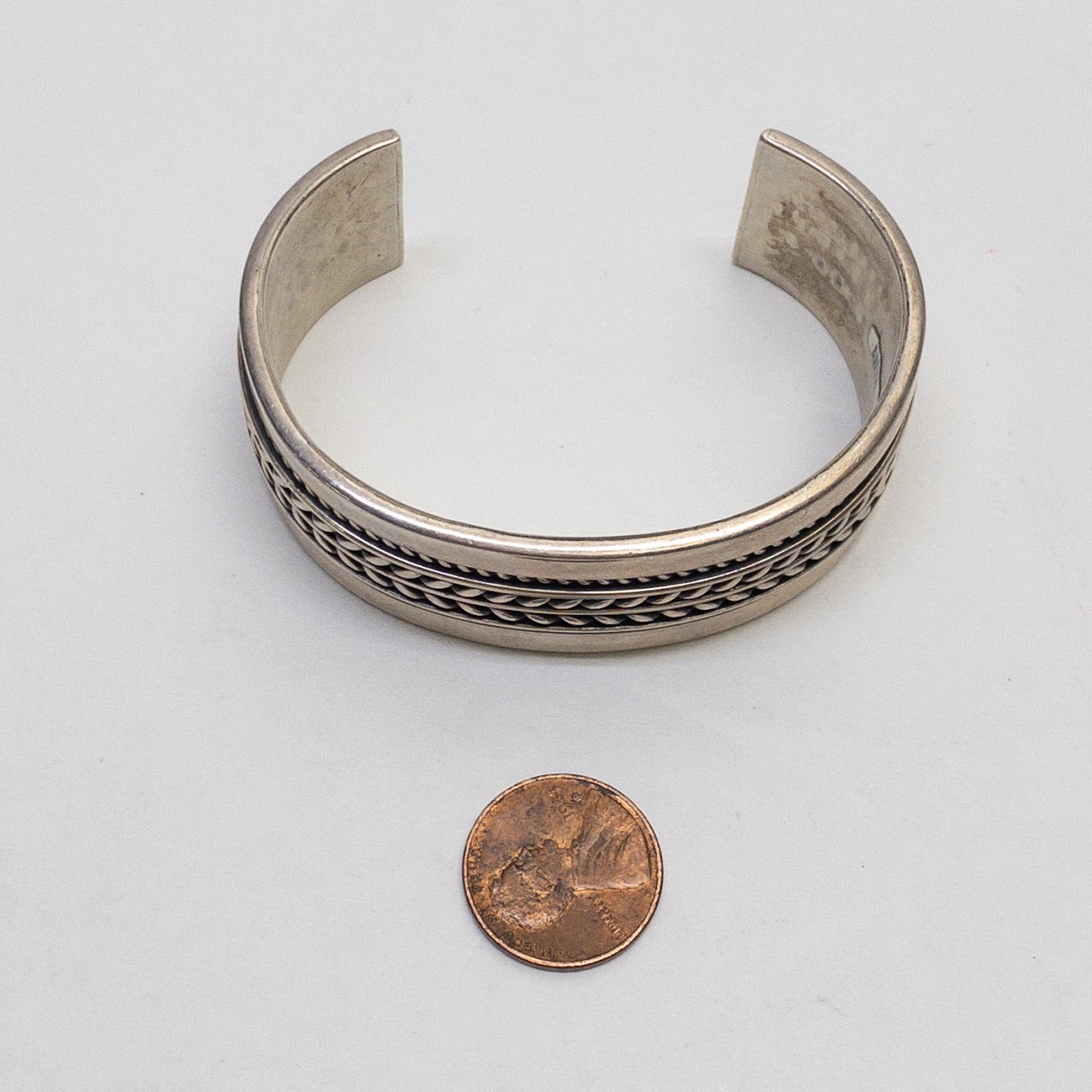 Sterling Silver Vintage Navajo Tom Hawk Cuff Bracelet