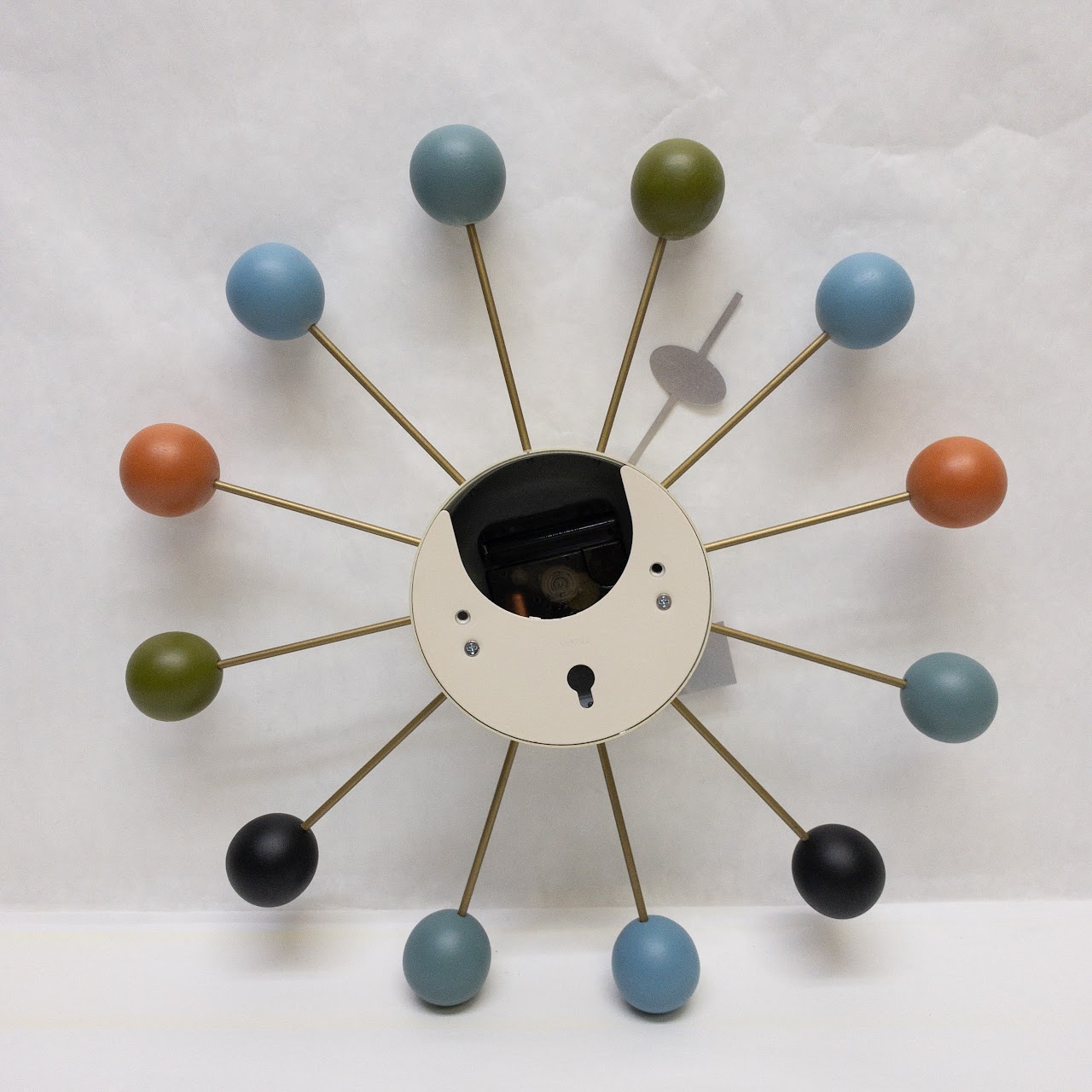 George Nelson Style Mid Century Inspired Wall Clock