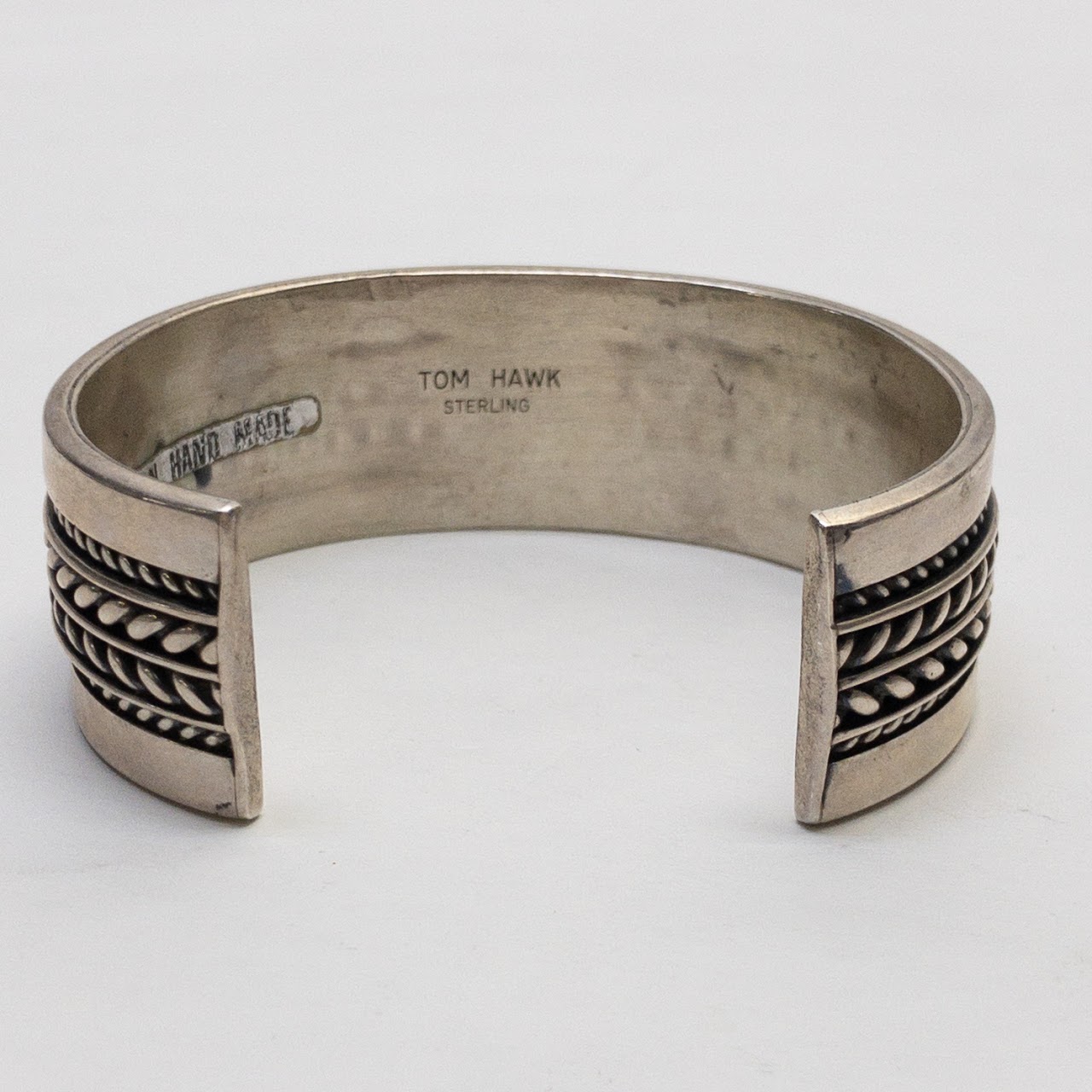 Sterling Silver Vintage Navajo Tom Hawk Cuff Bracelet