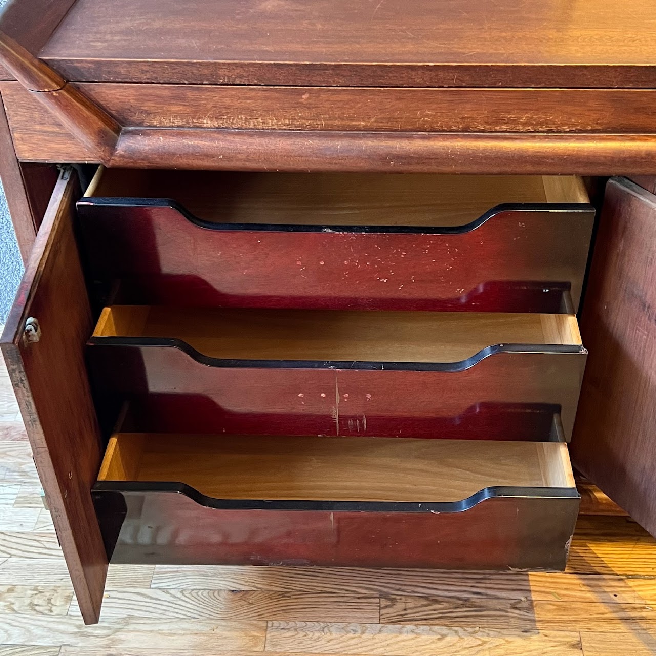 Mid-Century Modernist Chinese Inspired Eight Drawer Dresser