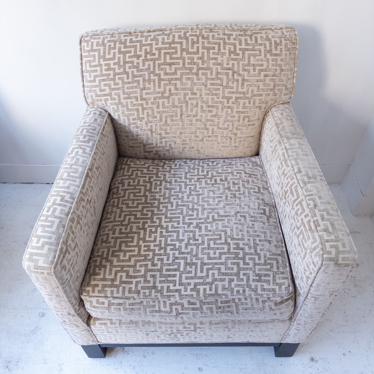 Mitchell Gold + Bob Williams Geometric Upholstered Armchair Pair