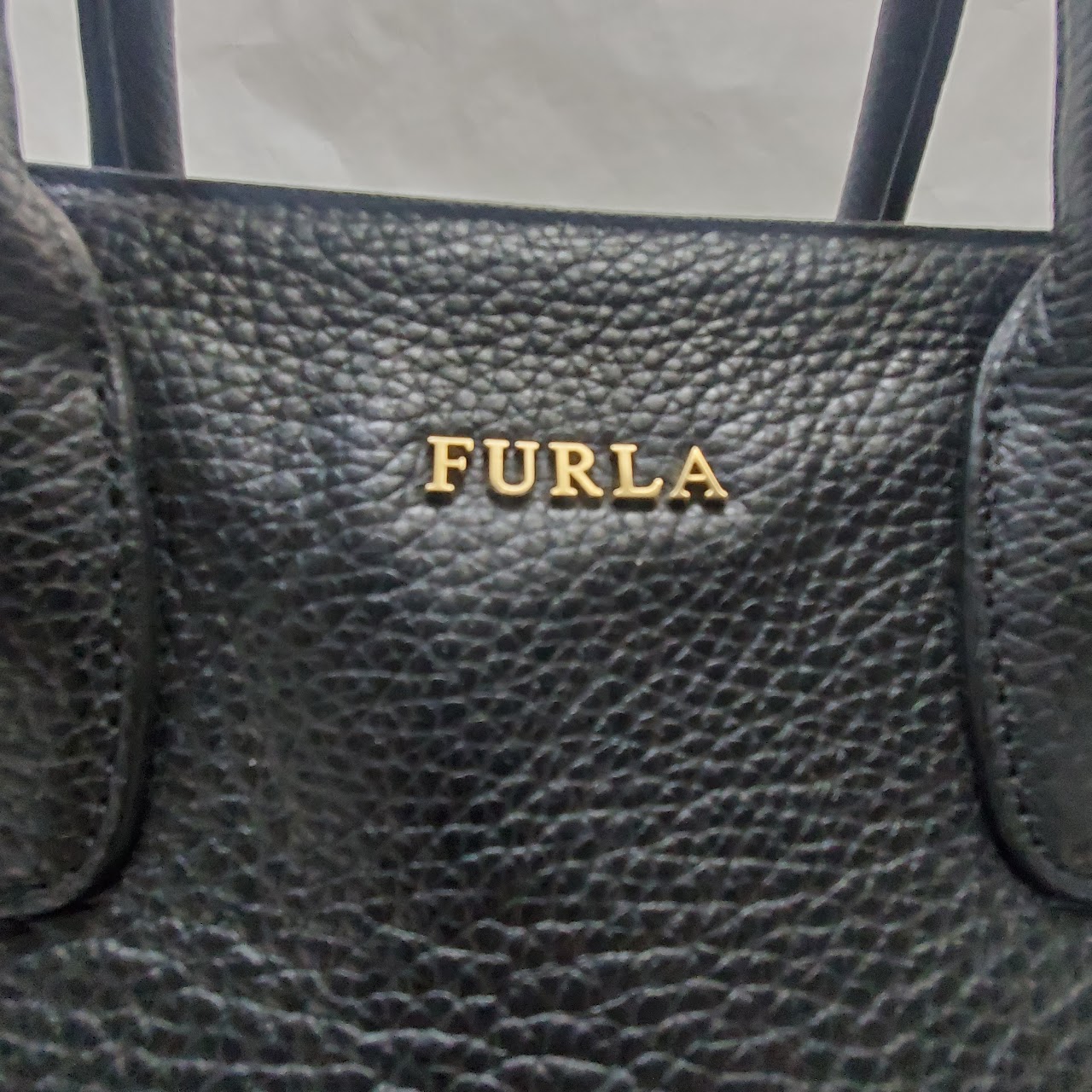 Furla Black Leather Satchel