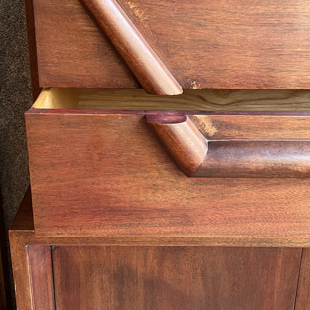 Mid-Century Modernist Chinese Inspired Six Drawer Dresser