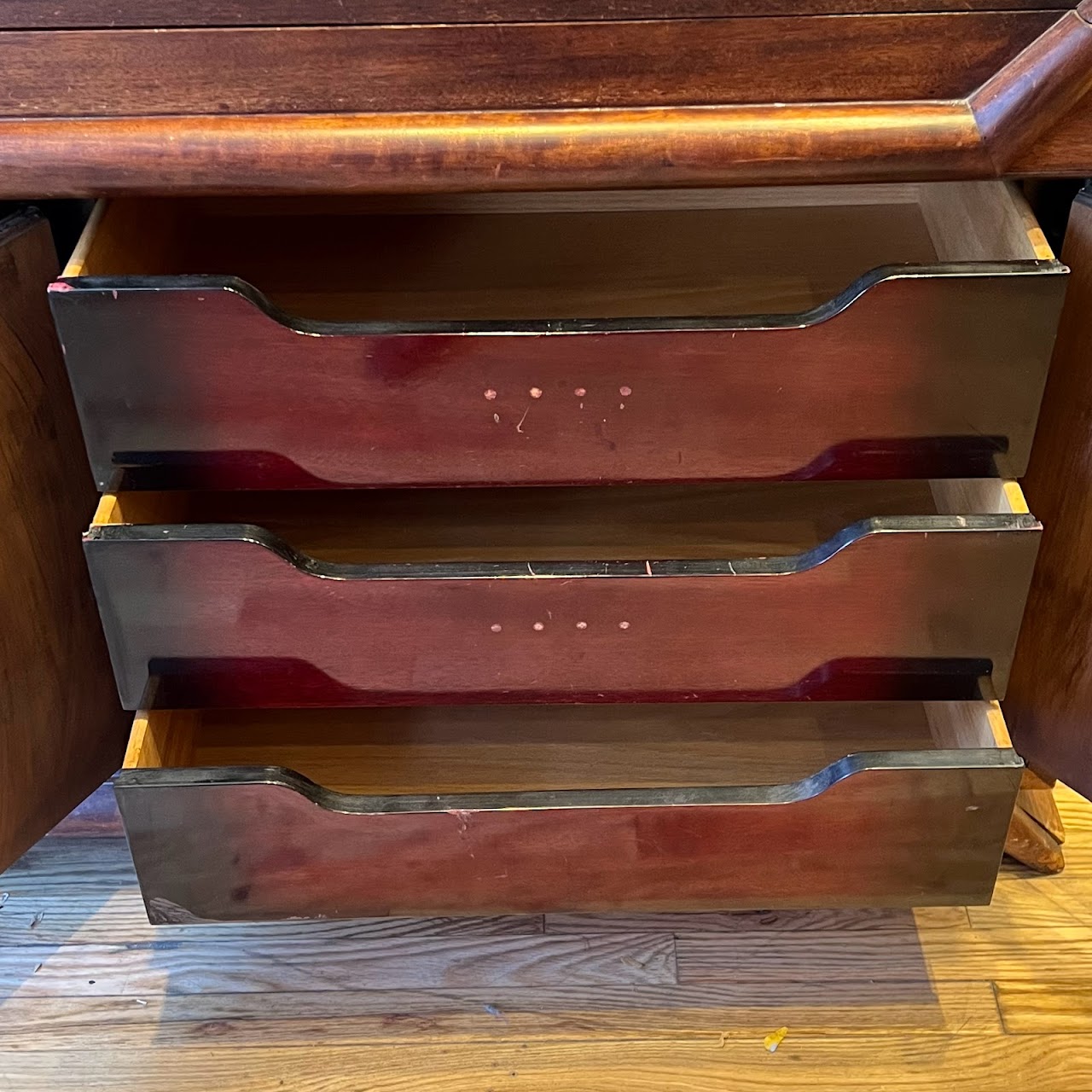 Mid-Century Modernist Chinese Inspired Eight Drawer Dresser