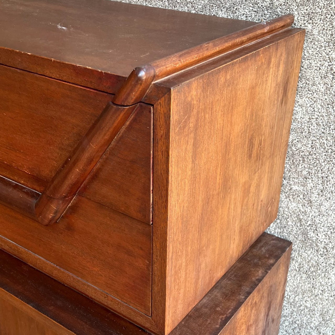 Mid-Century Modernist Chinese Inspired Six Drawer Dresser