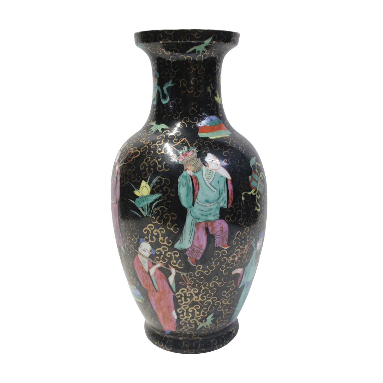 Asian Hand-Painted Vase