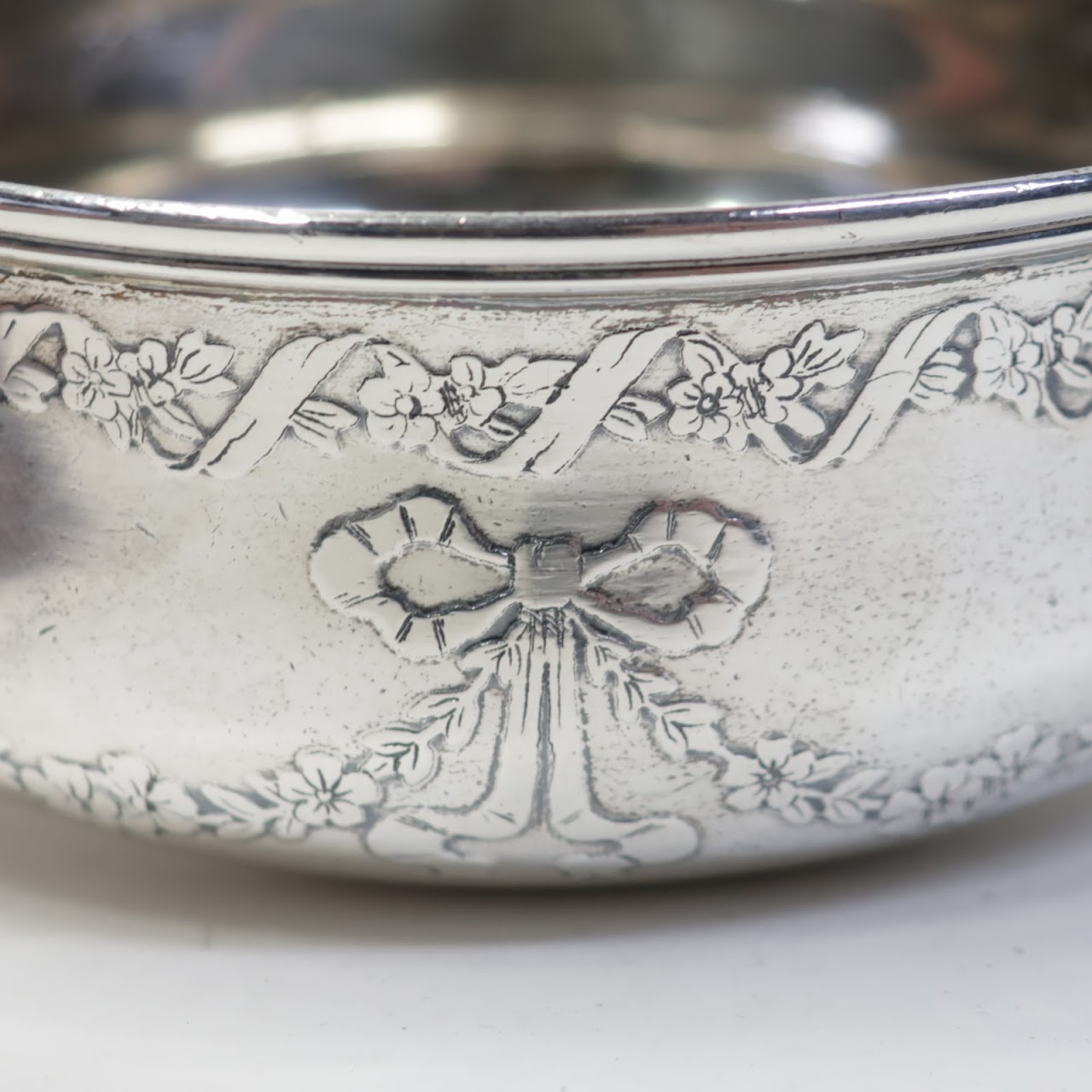 Tiffany & Co. Sterling Silver Engraved Porringer