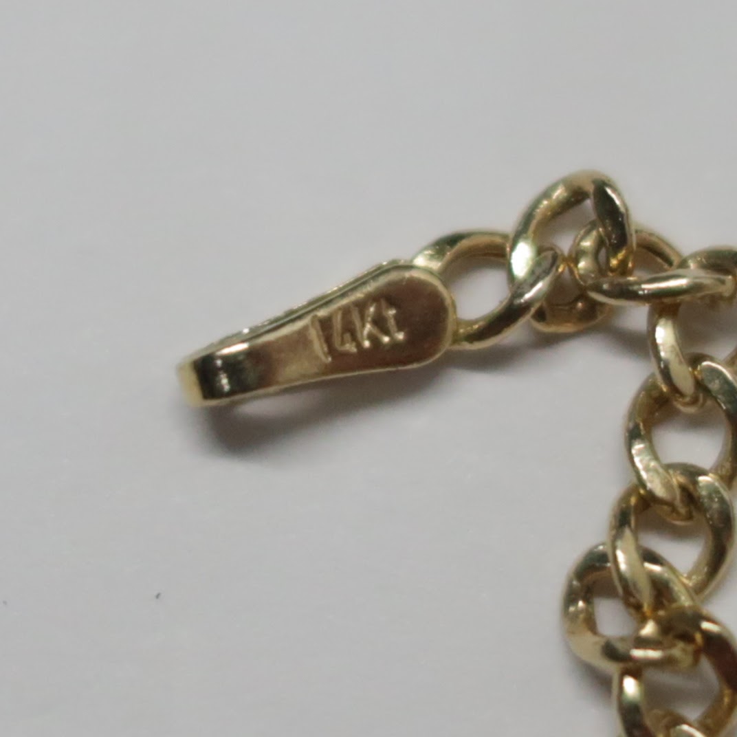 14K Gold Dragon Pendant Necklace