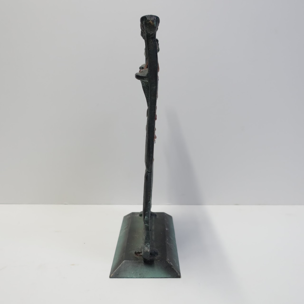 Ruth Block Figural Bronze Menorah, Signed