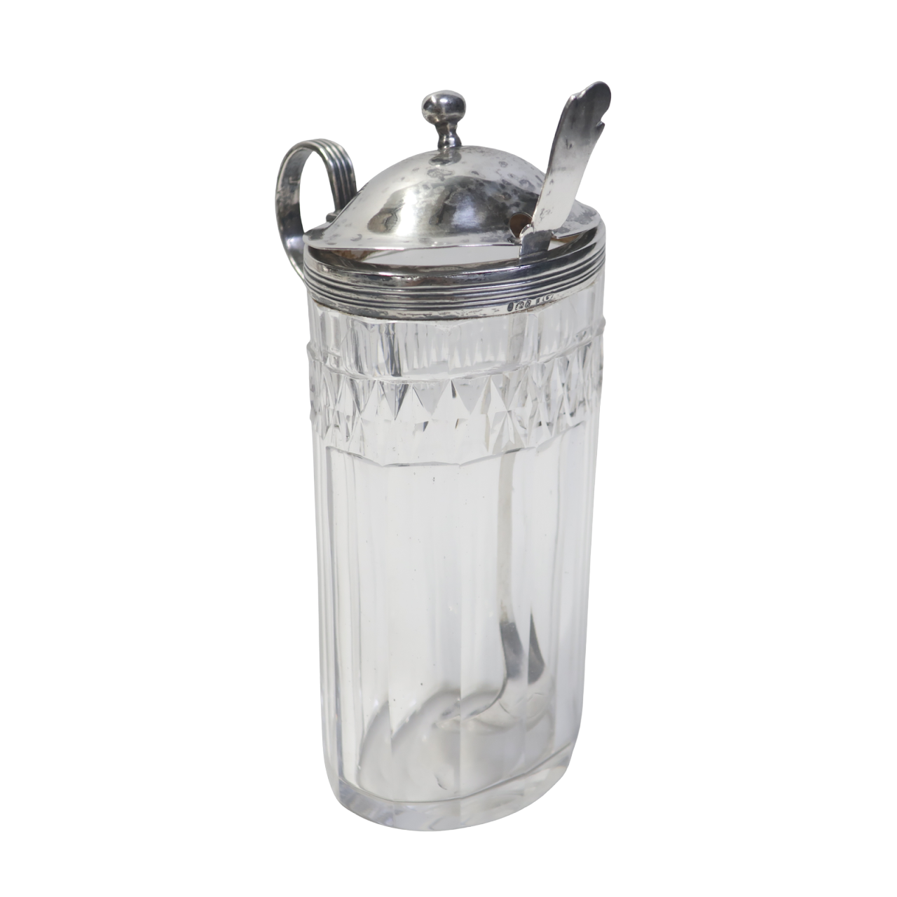 Sterling Silver & Glass Condiment Server
