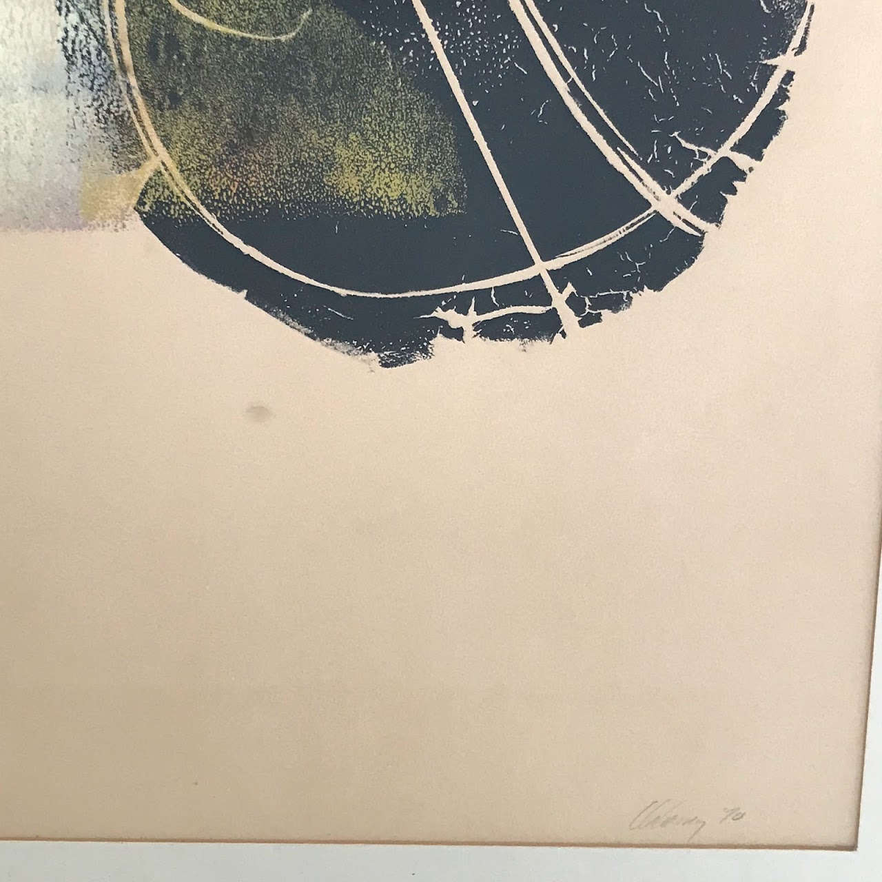 Abstract Signed Monoprint, 1970