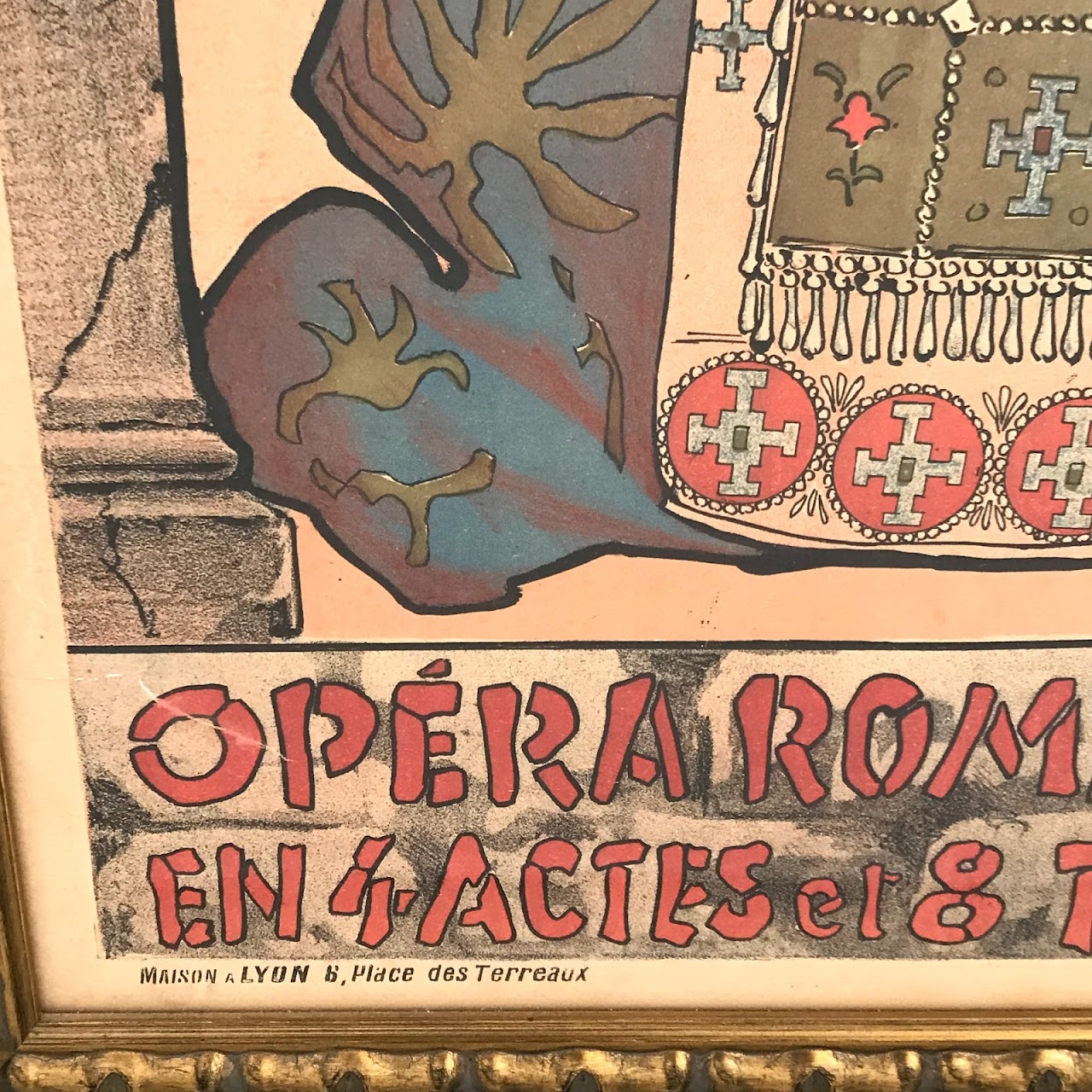 Alfred Choubrac 'Esclarmonde' Art Nouveau Lithograph Opera Poster