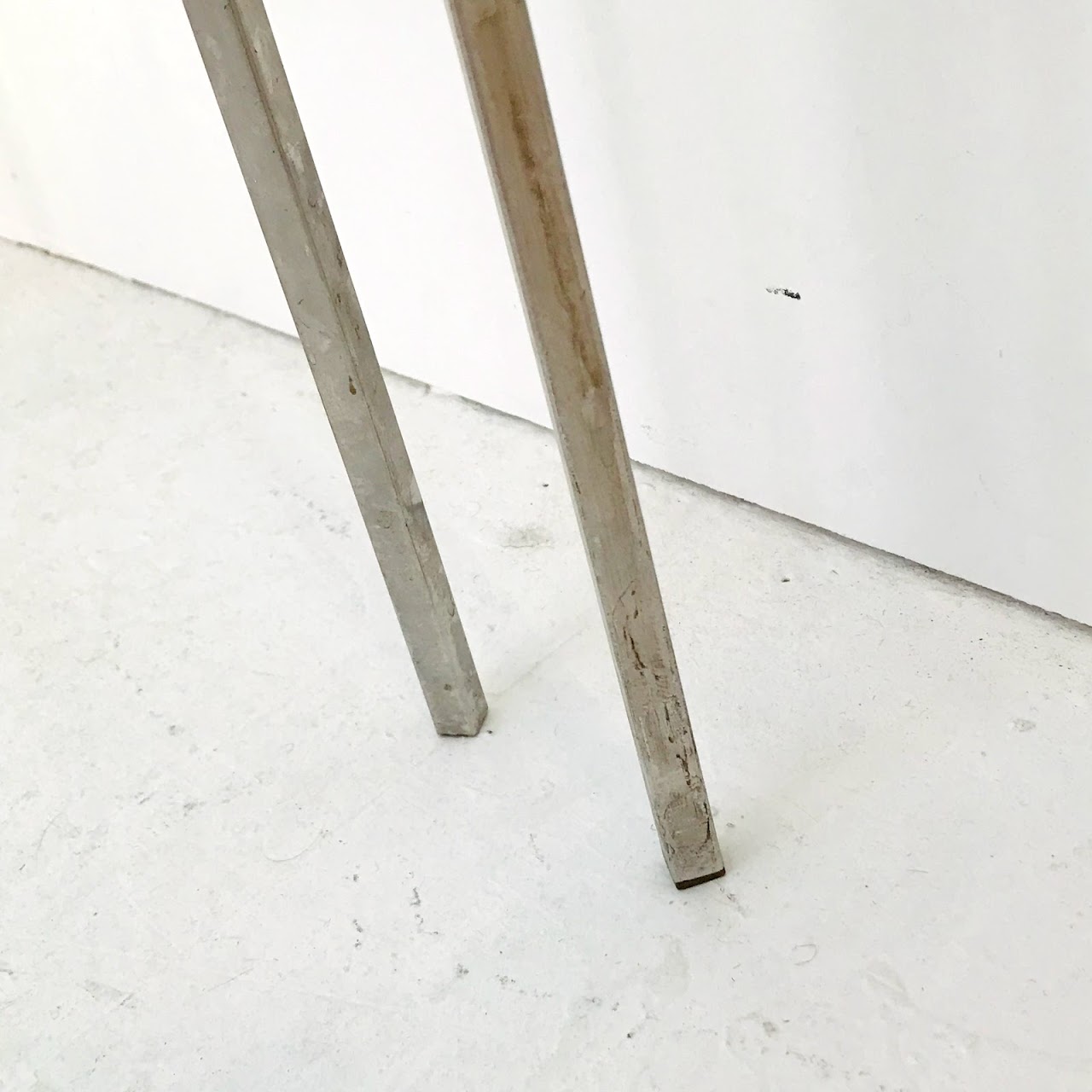 Chrome Three-Leg Table Pair