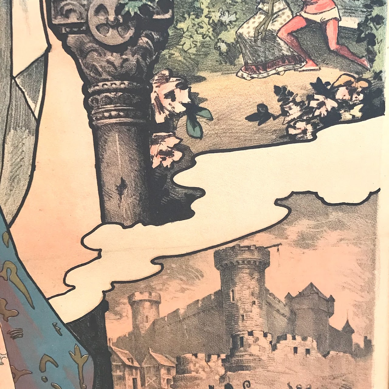 Alfred Choubrac 'Esclarmonde' Art Nouveau Lithograph Opera Poster