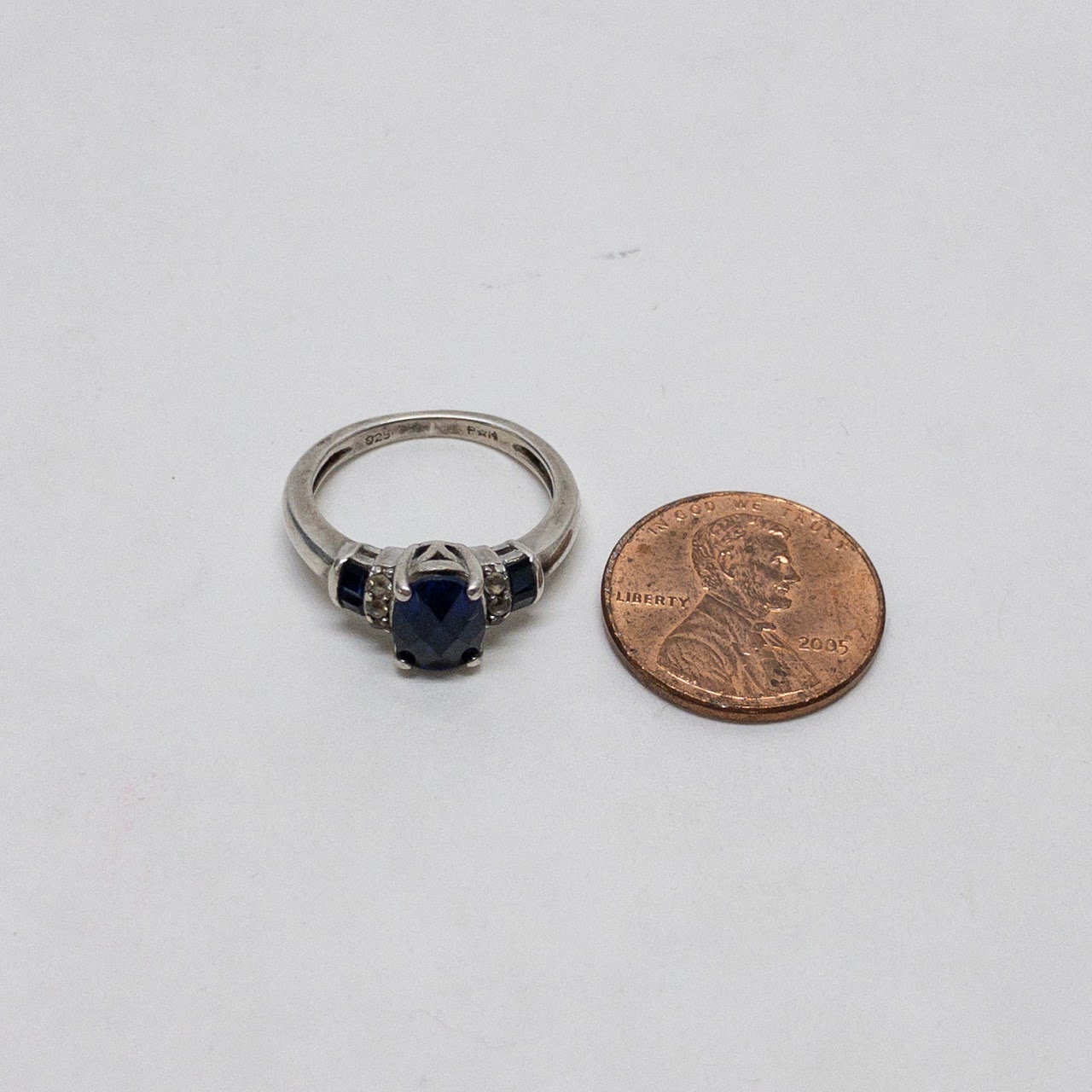 Sterling Silver & Sapphire Ring