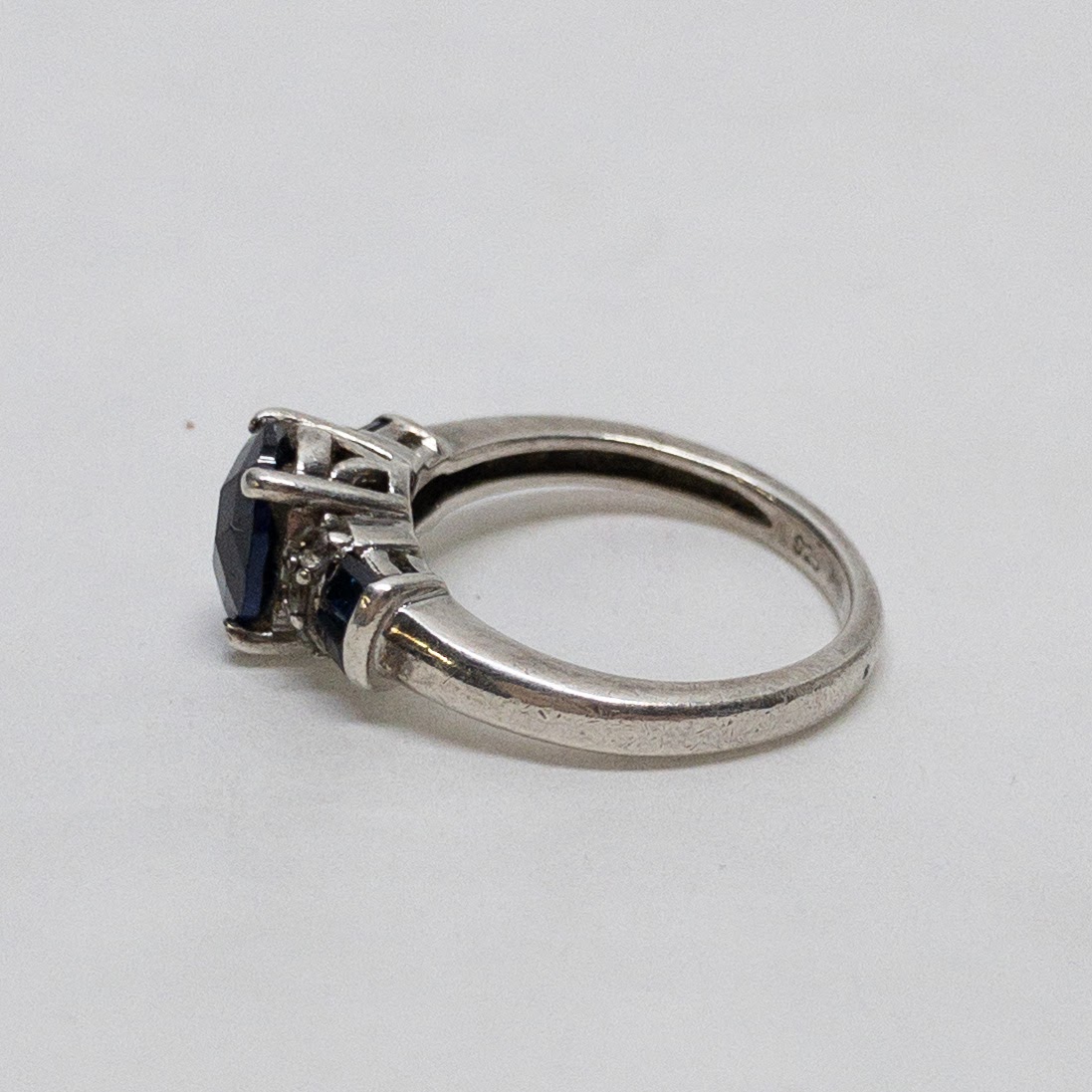 Sterling Silver & Sapphire Ring