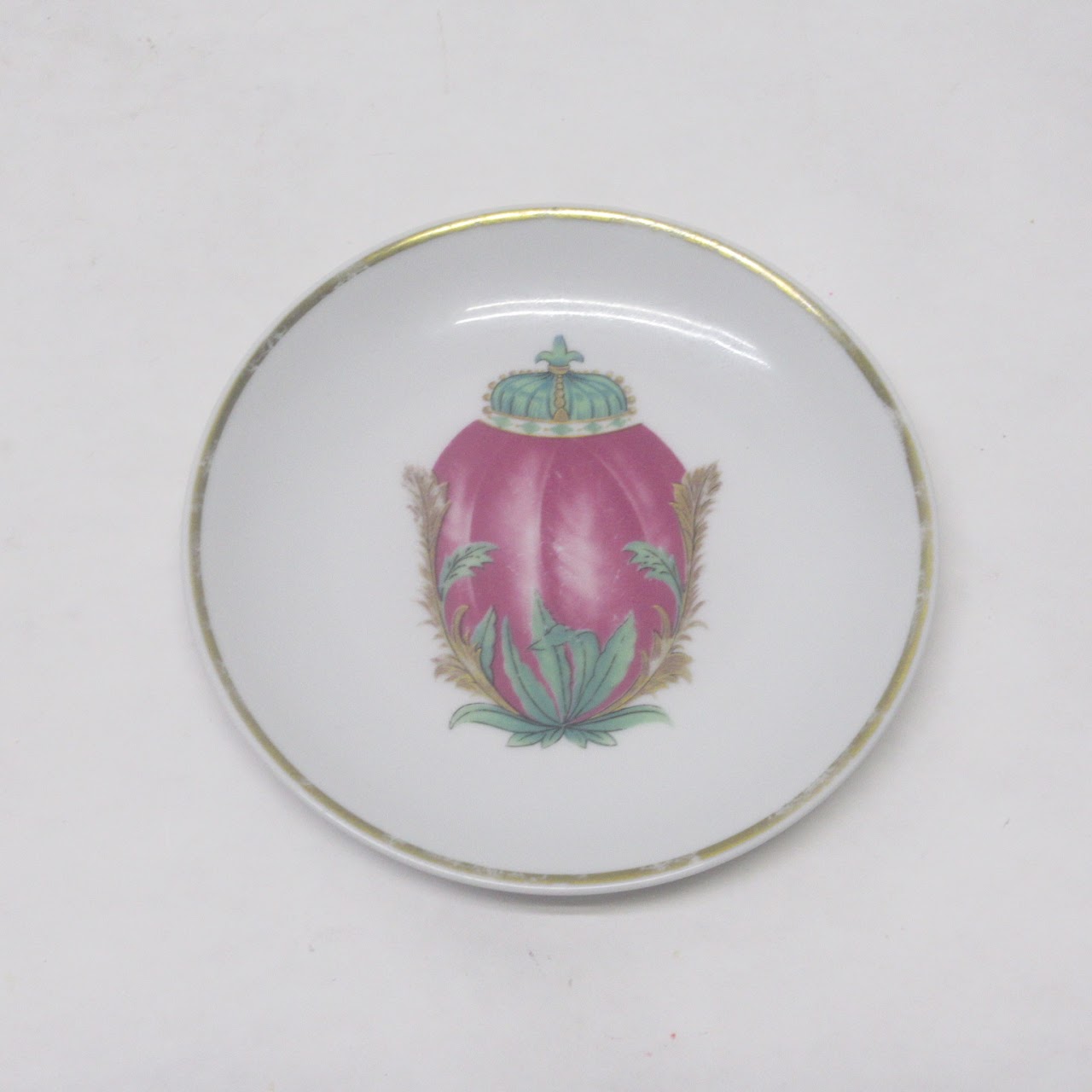 Email De Limoges Faberge Egg Decor Desert Plate Set