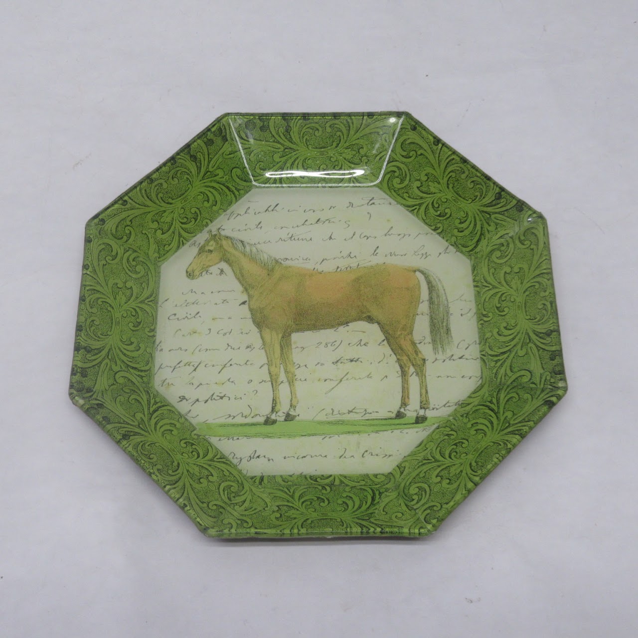 John Derian Signed Decoupage Equine Plate Lot