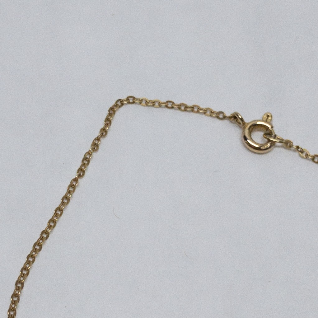 14K Gold & Bone Pendant Necklace