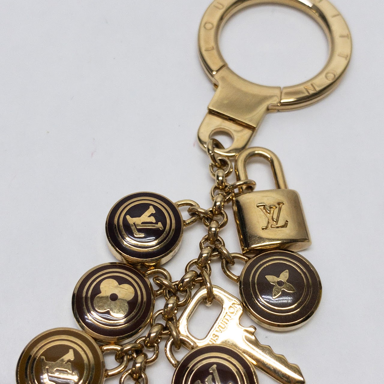 Louis Vuitton Porte Cles Valentine Heart Bag Charm Key Ring M00268 Pink  Gold