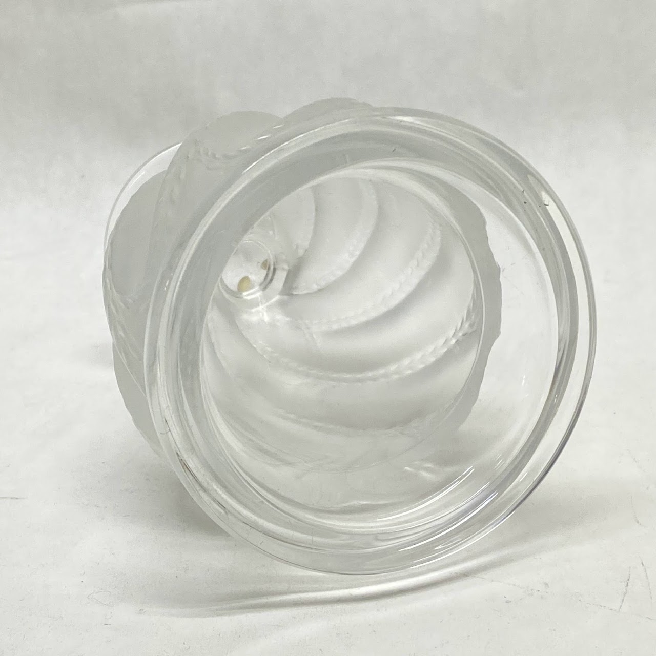 Lalique Ermenonville Swirl Footed Vase