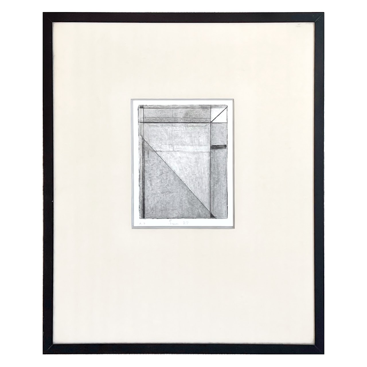 Geometric Abstract Signed Aquatint Etching #1