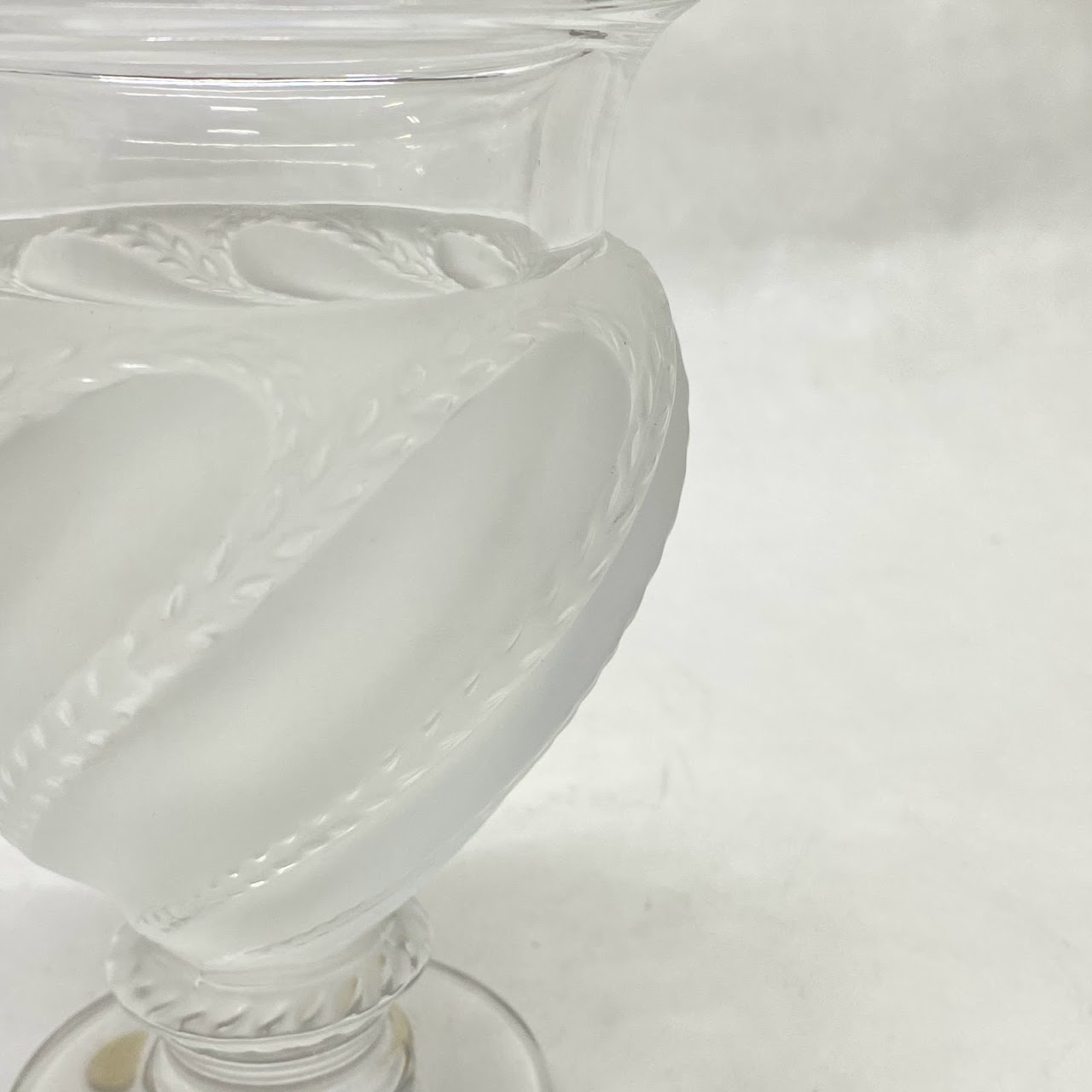 Lalique Ermenonville Swirl Footed Vase