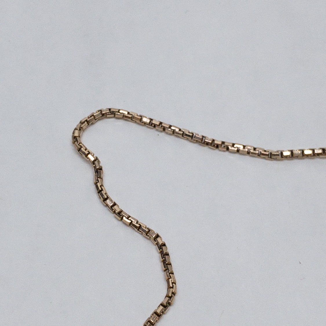 9K Gold Box Chain Necklace