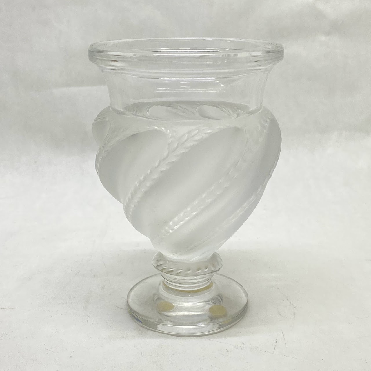 Lalique Ermenonville Swirl Footed Vase