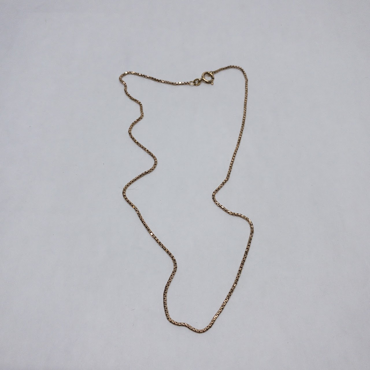 9K Gold Box Chain Necklace