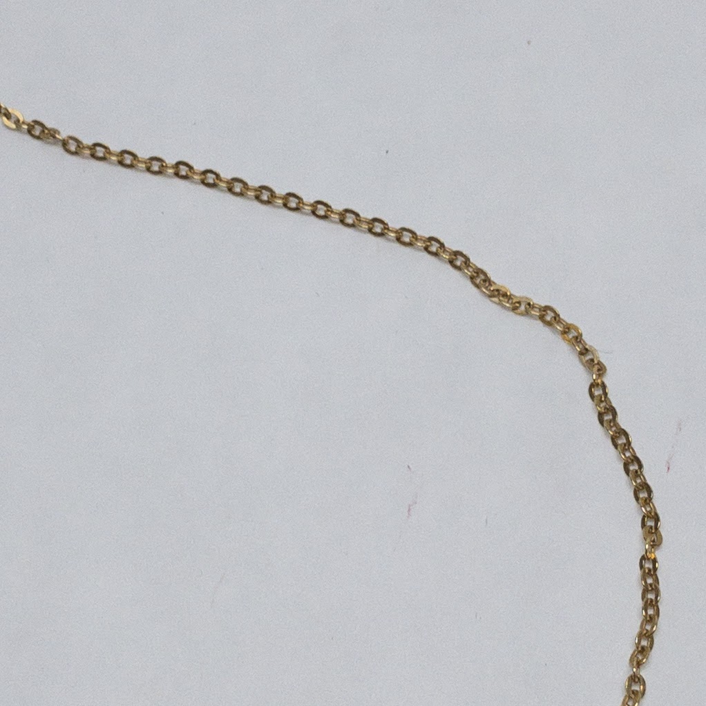 14K Gold & Bone Pendant Necklace