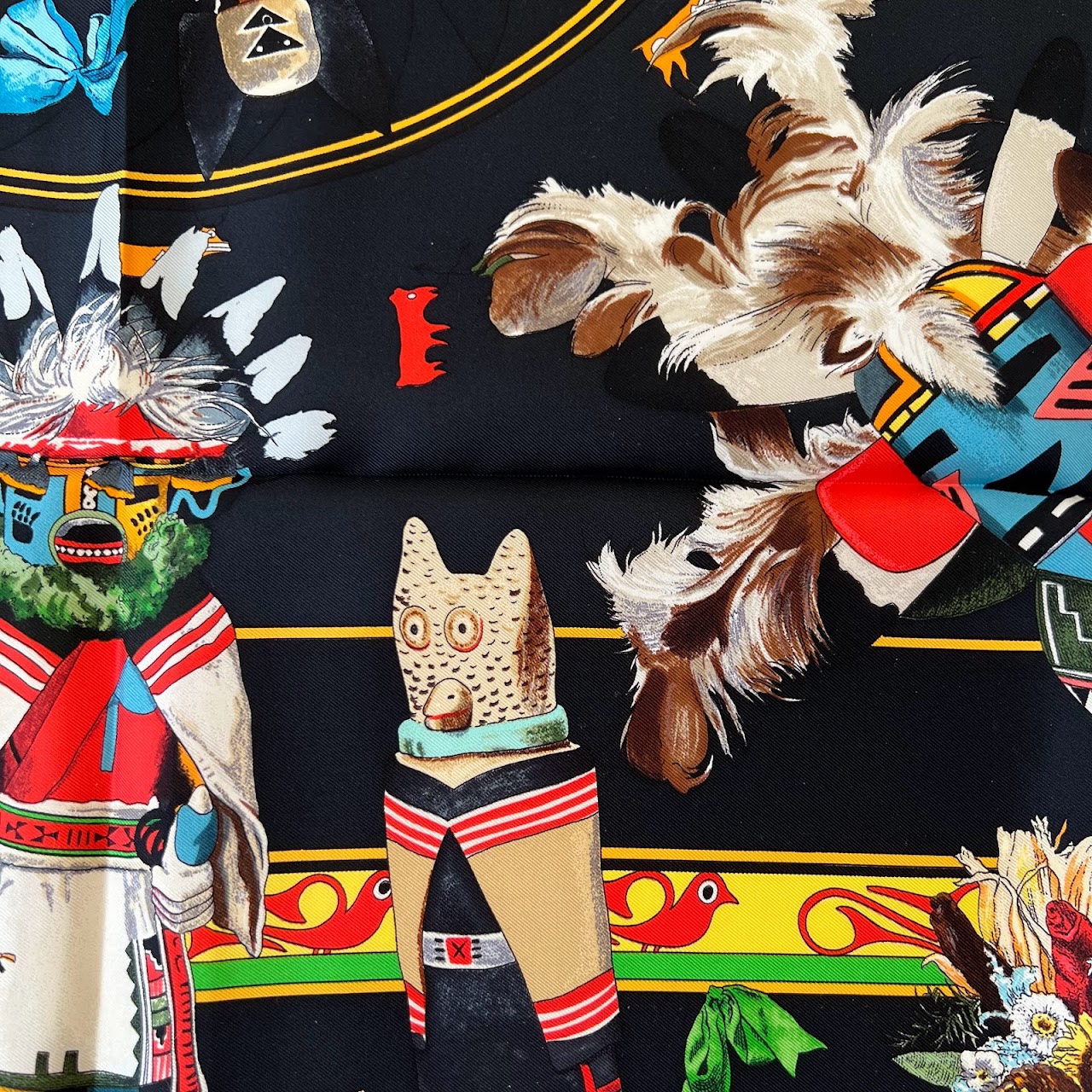 Hermès Kachinas Silk Scarf